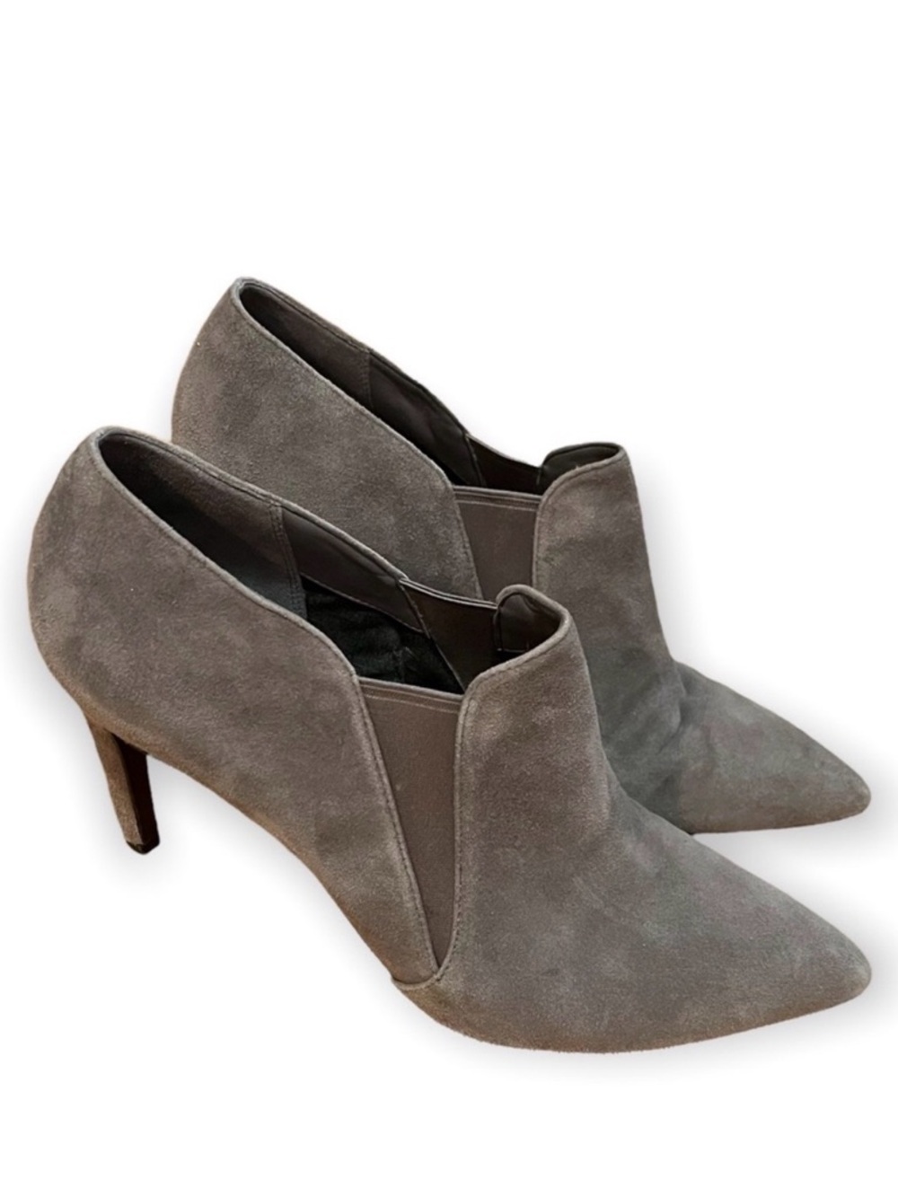 COLE HAAN Allaire Ankle Bootie with stiletto heel Suede Grey Size 10